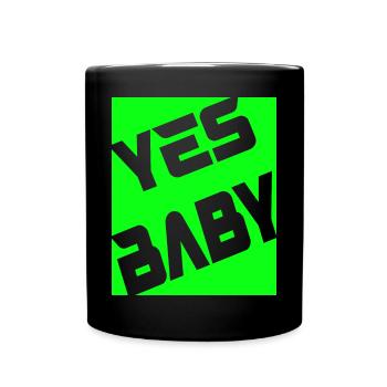 Yes Baby - Tasse einfarbig - Schwarz - Vorne
