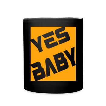 Yes Baby - Tasse einfarbig - Schwarz - Vorne