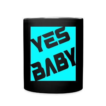 Yes Baby - Tasse einfarbig - Schwarz - Vorne