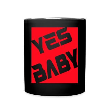 Yes Baby - Tasse einfarbig - Schwarz - Vorne