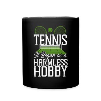 Funny Tennis Player Racket Tennis - Full Colour Mug - black - Front