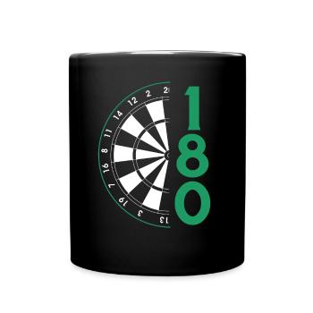 Dart Geschenk Dartboard Dartspieler Bullseye - Tasse einfarbig - Schwarz - Vorne