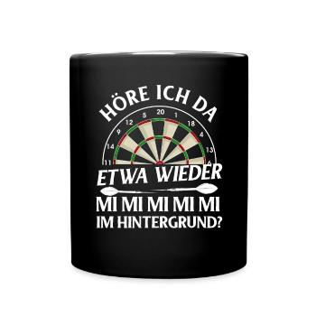 Dart Gift Dartboard Darts Player Bullseye - Full Colour Mug - black - Front