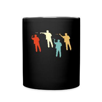 Dart Gift Dartboard Darts Player Bullseye - Full Colour Mug - black - Front