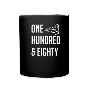 Dart Geschenk Dartboard Dartspieler Bullseye - Tasse einfarbig - Schwarz - Vorne