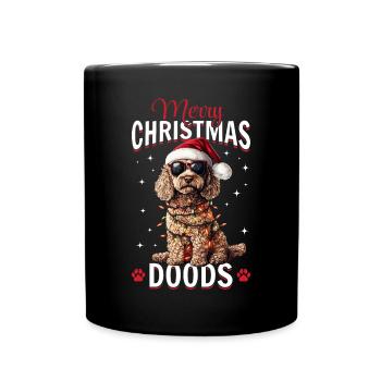 Goldendoodle Chien Race Joyeux Noël Doods - Mug uni - noir - Devant