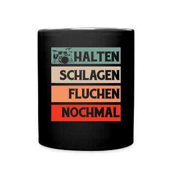Tambours Tambours Baguette Batteur Musique Groupe Rock - Mug uni - noir - Devant