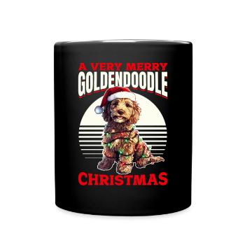 Goldendoodle Noël chien race A Very Merry - Mug uni - noir - Devant