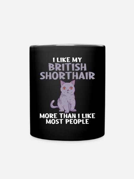 British Shorthair Gifts - Tasse einfarbig - Schwarz