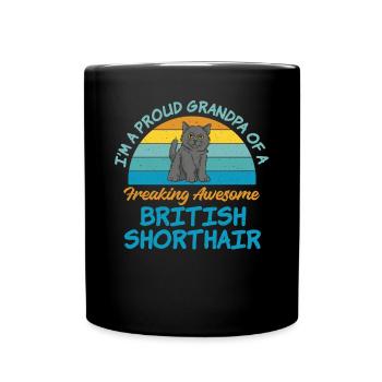 British Shorthair Gifts - Tasse einfarbig - Schwarz - Vorne