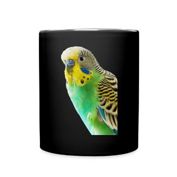 Perruche ondulée - Mug uni - noir - Devant