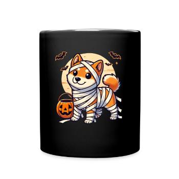 Shiba Inu Halloween Momie Mignon Shiba Inu - Mug uni - noir - Devant