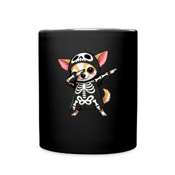 Chihuahua Halloween Squelette Chihuahua mignon - Mug uni - noir - Devant