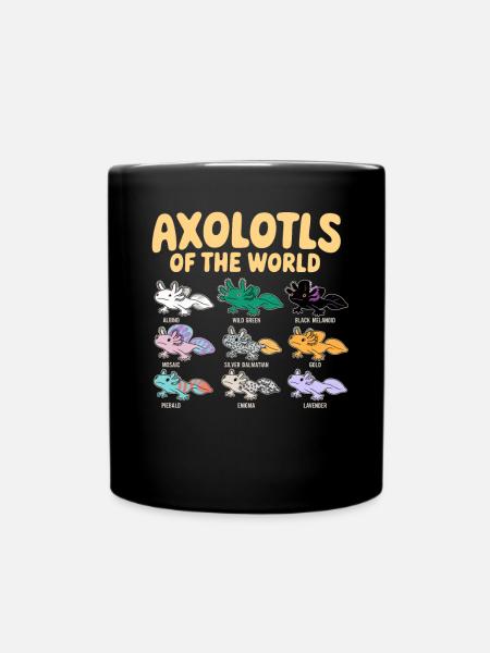 Axolotls Der Welt Süßer Anime Salamander - Tasse einfarbig - Schwarz