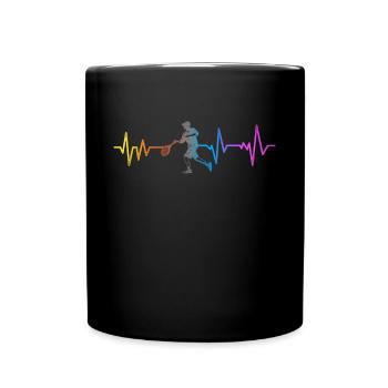 Raquette de joueur de tennis drôle - Mug uni - noir - Devant