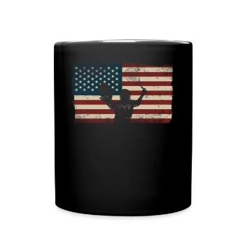 Raquette de joueur de tennis drôle - Mug uni - noir - Devant