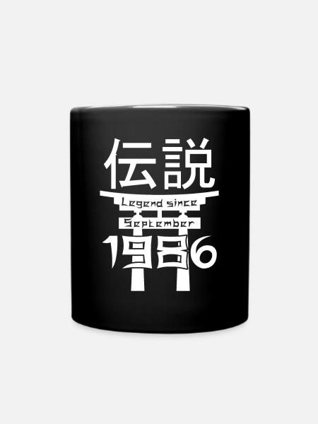 Legend since September 1986 Birthday Gift - Full Colour Mug - black