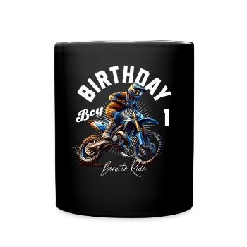 1er anniversaire de motocross - Mug uni - noir - Devant