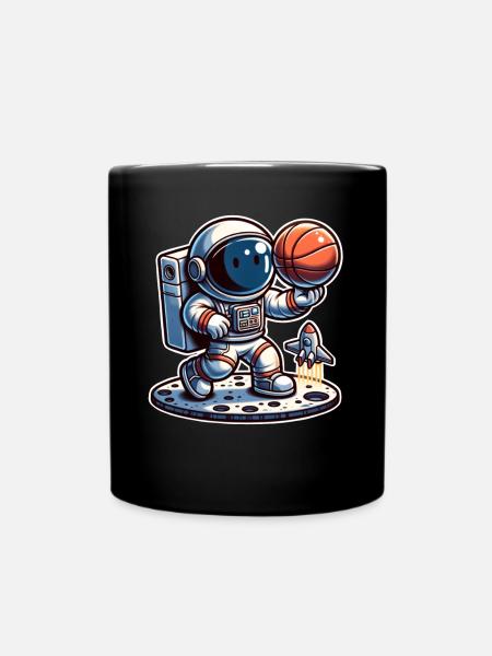 Basketball Astronaut - Tasse einfarbig - Schwarz