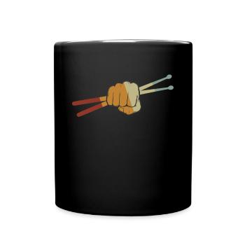 Tambours Tambours Baguette Batteur Musique Groupe Rock - Mug uni - noir - Devant
