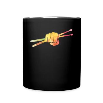 Tambours Baguettes Tambours Batteur Musique Groupe Rock - Mug uni - noir - Devant