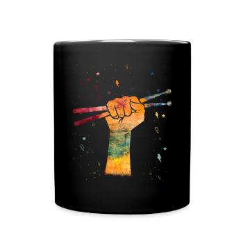 Tambours Tambours Baguette Batteur Musique Groupe Rock - Mug uni - noir - Devant