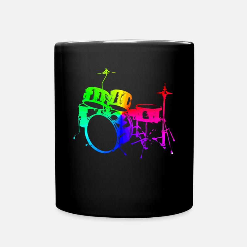 Schlagzeug Drums Drumstick Drummer Musik Band Rock - Tasse einfarbig - Schwarz