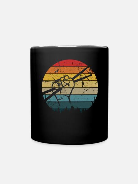 Drums Drumstick Schlagzeug Drummer Musik Band Rock - Tasse einfarbig - Schwarz