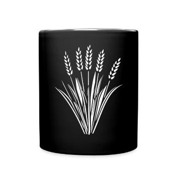 5 Ähren Getreide Weizen - Tasse einfarbig - Schwarz - Vorne