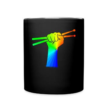 Tambours Tambours Baguette Batteur Musique Groupe Rock - Mug uni - noir - Devant
