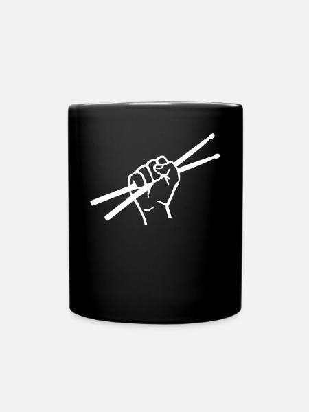 Schlagzeug Drums Drumstick Drummer Musik Band Rock - Tasse einfarbig - Schwarz