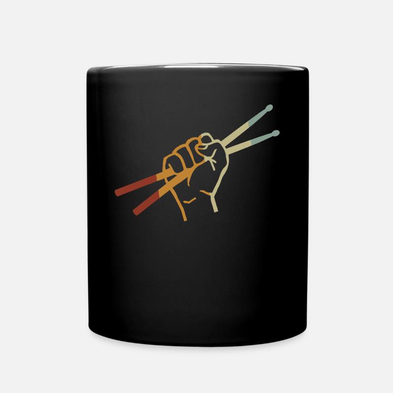 Drums Drumstick Schlagzeug Drummer Musik Band Rock - Tasse einfarbig - Schwarz