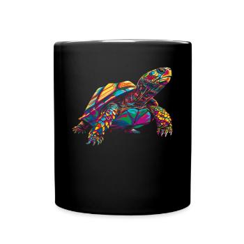 Turtle Sea Turtle Popart - Full Colour Mug - black - Front