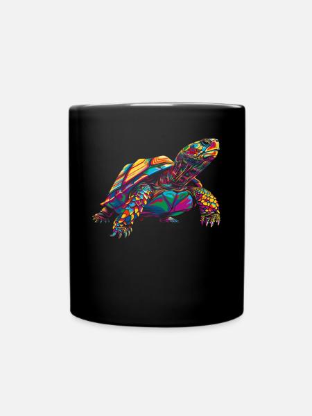 Tortue Tortue de mer Popart - Mug uni - noir