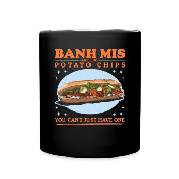Banh Mi Sandwiches Bánh Mì Geschenke - Tasse einfarbig - Schwarz - Vorne