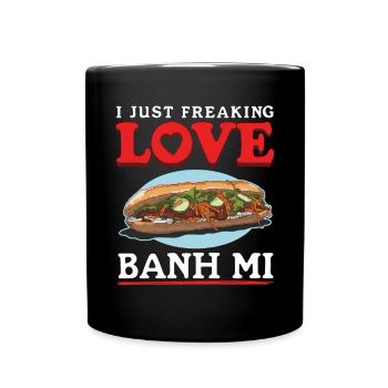Banh Mi Sandwiches Bánh Mì Geschenke - Tasse einfarbig - Schwarz - Vorne