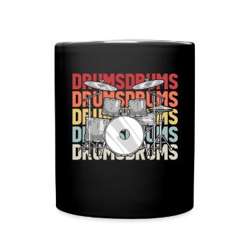 Tambours Baguettes Tambours Batteur Musique Groupe Rock - Mug uni - noir - Devant