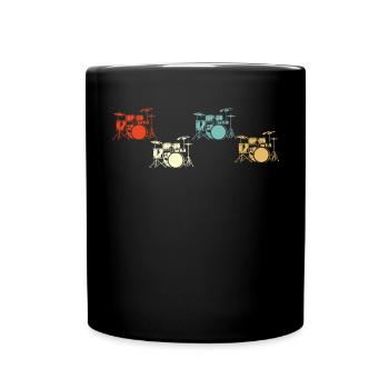 Tambours Tambours Baguette Batteur Musique Groupe Rock - Mug uni - noir - Devant
