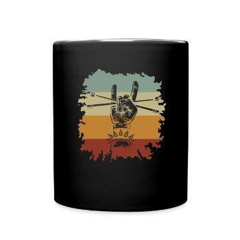 Schlagzeug Drums Drumstick Drummer Musik Band Rock - Tasse einfarbig - Schwarz - Vorne