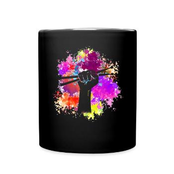 Schlagzeug Drums Drumstick Drummer Musik Band Rock - Tasse einfarbig - Schwarz - Vorne