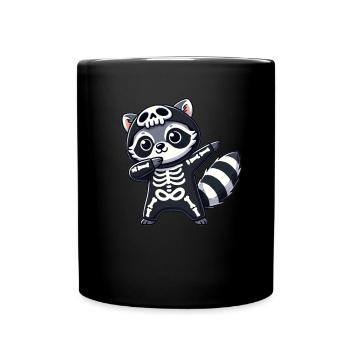 raton laveur Halloween squelette enfants femmes hommes - Mug uni - noir - Devant
