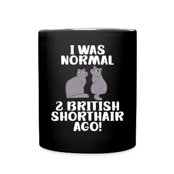 British Shorthair Gifts - Tasse einfarbig - Schwarz - Vorne