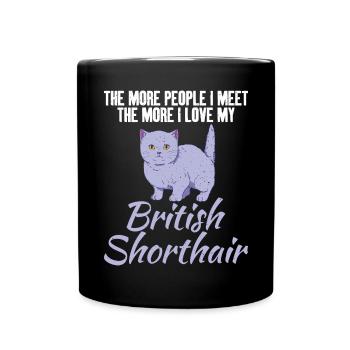 British Shorthair Gifts - Tasse einfarbig - Schwarz - Vorne