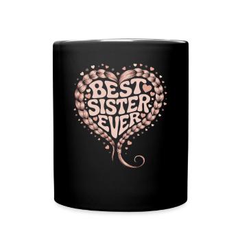 Best Sister Best Sister Ever Heart - Full Colour Mug - black - Front