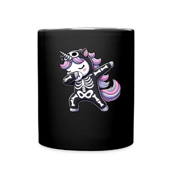 Unicorn Halloween Mummy Cute Unicorn Girl - Full Colour Mug - black - Front