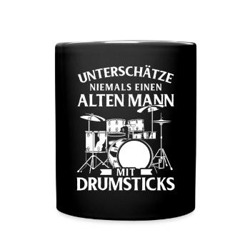 Tambours Tambours Baguette Batteur Musique Groupe Rock - Mug uni - noir - Devant