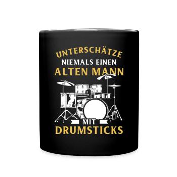 Tambours Tambours Baguette Batteur Musique Groupe Rock - Mug uni - noir - Devant