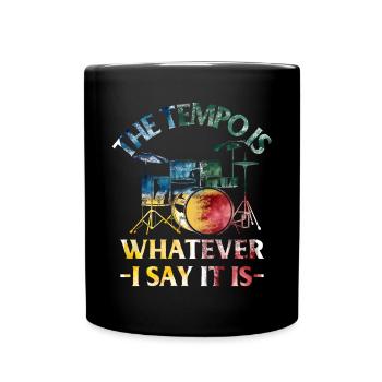 Tambours Tambours Baguette Batteur Musique Groupe Rock - Mug uni - noir - Devant