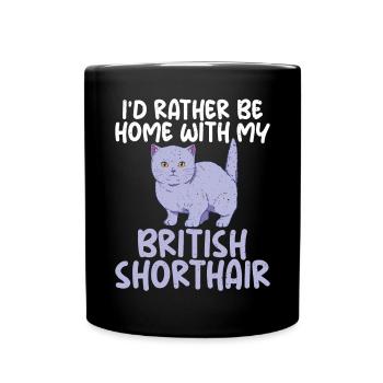 British Shorthair Gifts - Tasse einfarbig - Schwarz - Vorne
