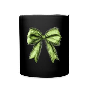 Arc vert élégant pour Noël - Mug uni - noir - Devant